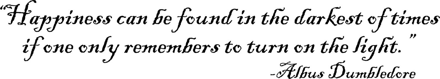 Vinyl wall decal: Happiness Quote by Dumbledore