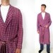 Vintage 1940s Robe / Men's Dressing Gown / Rayon Robe / 40s Dressing Gown / Medium M