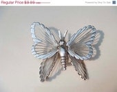 Summer Sale Vintage Silver Butterfly Monet Pin Brooch Scarf Pin