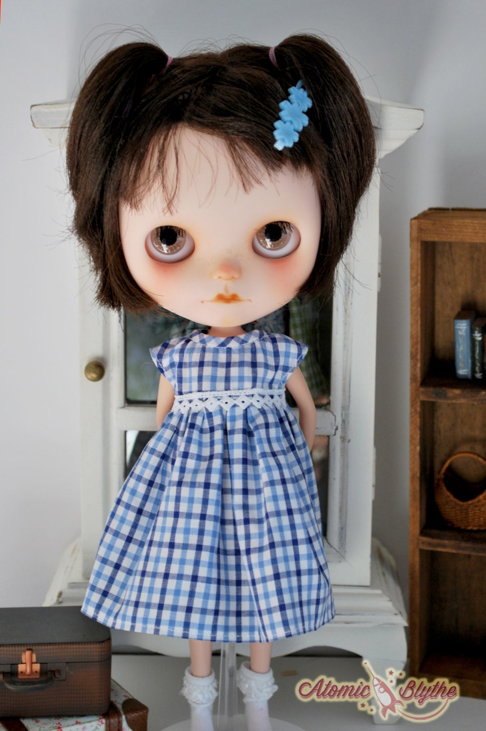 Atomic Blythe Vintage Style Plaid Baby Doll Dress