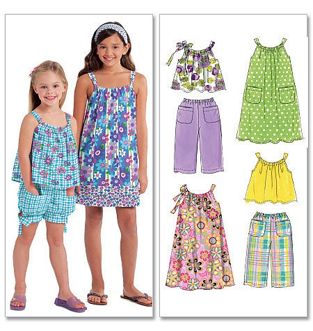 McCall's Pattern M5797 Children's/Girls' Tops, Dresses, Shorts and Pants