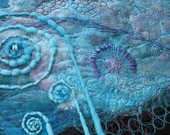 Silk Fusion Fibre Art, Turquoise and Purple - KathyKinsella