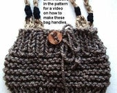 BAG knitting pattern - purse - num. 536, diy handmade pattern, digital download, knitting supplies