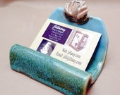 Lotus Blossom Ceramic Business Card Holder