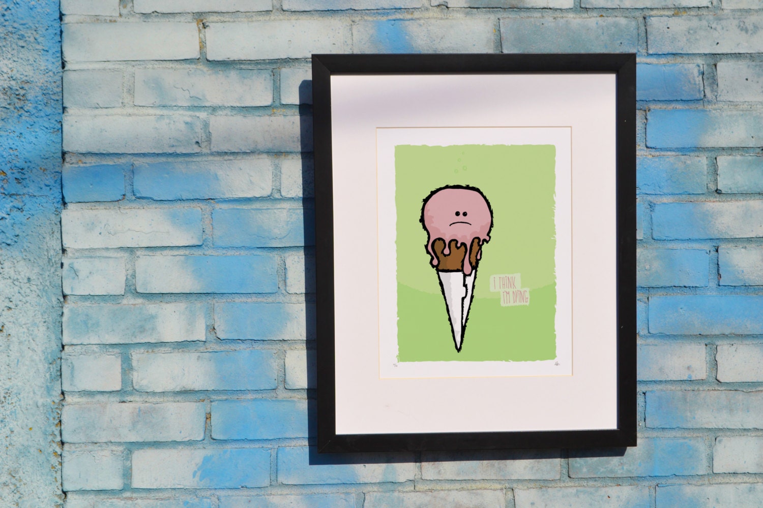 11x14, I Think I'm Dying - Melting Ice Cream Limited Edition Print