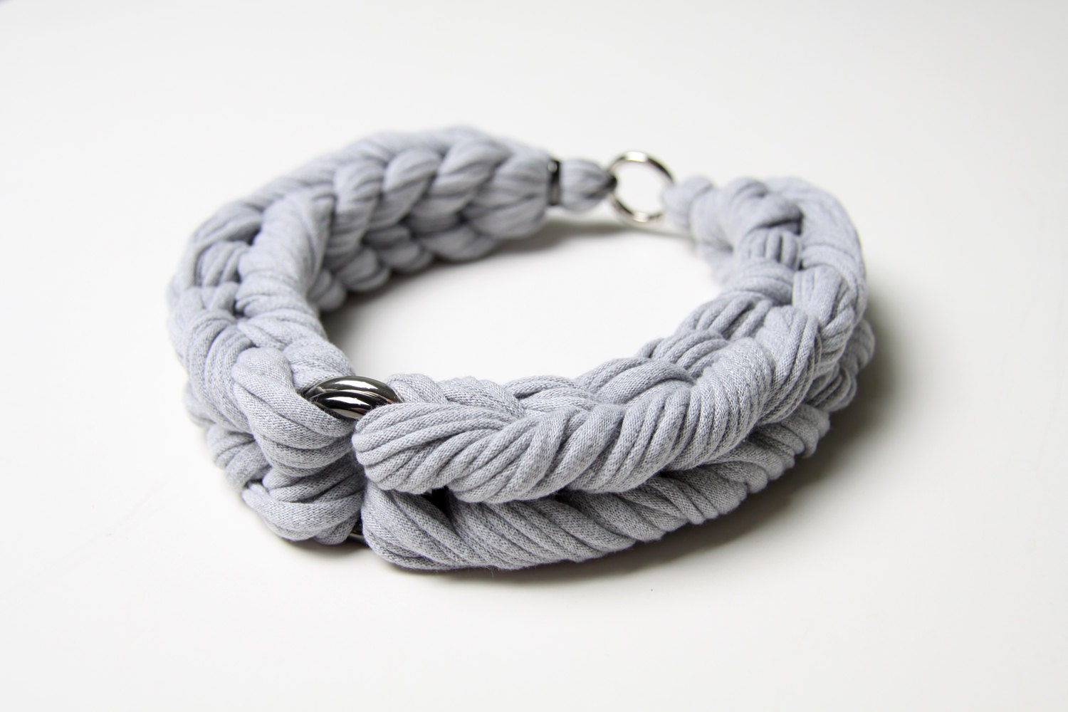 Heather Grey Necklace Braided Jewelry Knotted Choker Tribal Jewelry African Braid Collar Spring Summer Fashion Jewelry Christmasinjuly