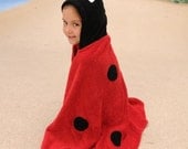 SALE  Personalized Yikes Twins Ladybug Hooded Towel