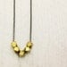 Gold Geometric Nuggets Necklace / Oxidized Sterling Silver and Brass Necklace / Simple Everyday Necklace / Blackened Silver / Metallic