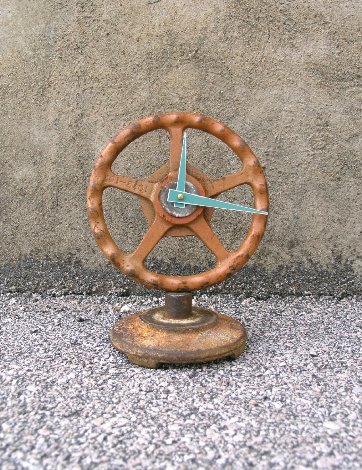 Metal Desk Clock, Industrial Decor, Unisex Gift, functional art