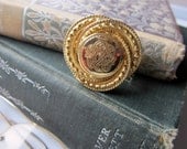 Gold Tone Pin Brooch Scarf Clasp Swirls Jewelry