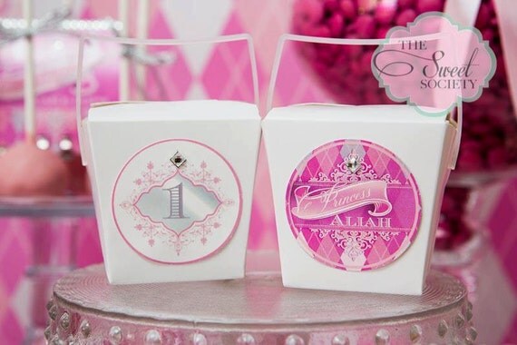 PINK ARGYLE PRINCESS Party Printable Favor Tags Il_570xn
