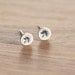 Tiny studs - posts - earrings - sterling silver - flowers - stamped - etsymetal team