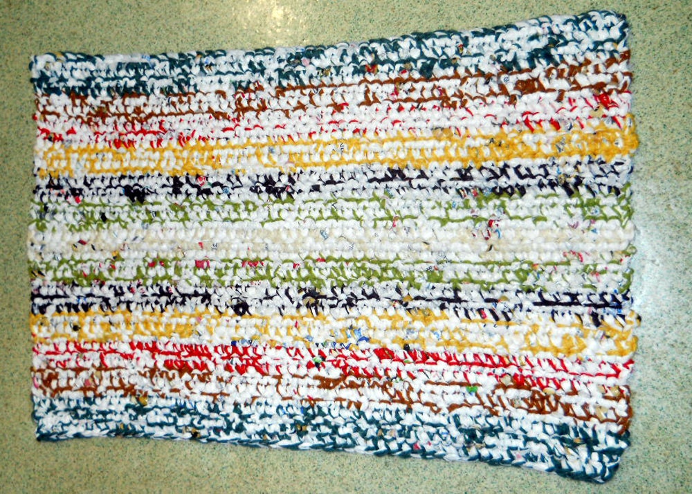 Eco Friendly Earth Colored Plastic Bag Rug