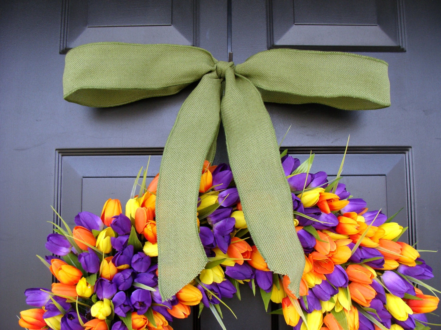 Spring Wreath- Spring Wreath Decor- Mother's Day Wreath- 22 inch Year Round Wreath- Spring Wreath for Door- SALE