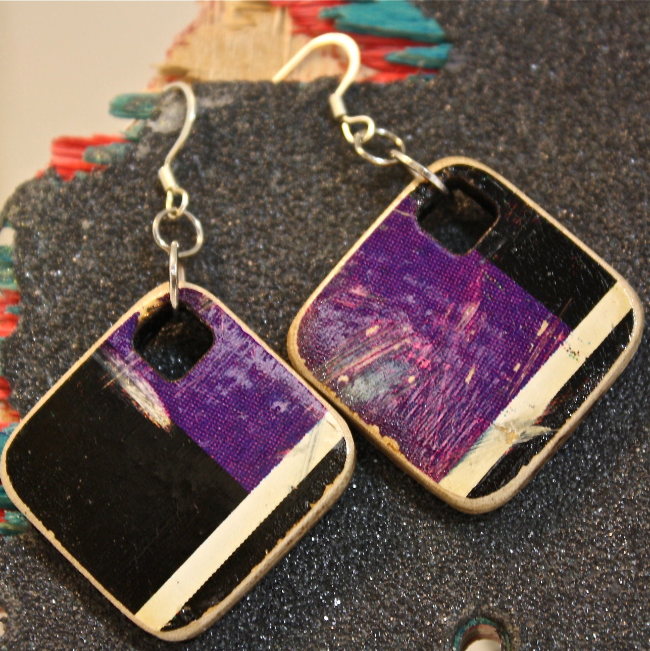 Reclaimed Skateboard Earrings