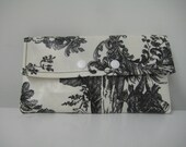 Black and White Romantic Theme Wet Bag - Specially Designed for Cloth Menstrual Pads