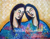 Women Sharing Stories Art Print by Regina Lord