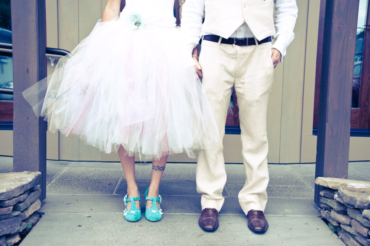 Chic Mode - Custom mid-length SEWN tulle skirt - half the poof with tons of frill - your choice of colors and length