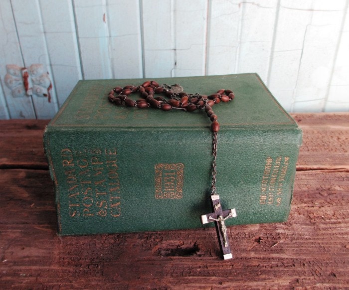 Vintage Rosary with wooden beads