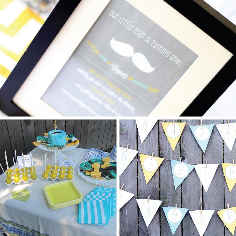 Little Man Mustache Bash - Party Printables - DIY