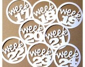 Project Life Circular Numeric Week Tags : Weeks 17 thru 24