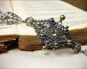 Customized Renaissance Jewelry - Swarovski Crystal and Pearl Bracelet in Tudor Inspired Design - Your Choice of Color and Finish
