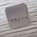 Hand stamped tie tack in sterling silver- faith- lapel pin for Men- great gift ready to ship 1.5 inch size