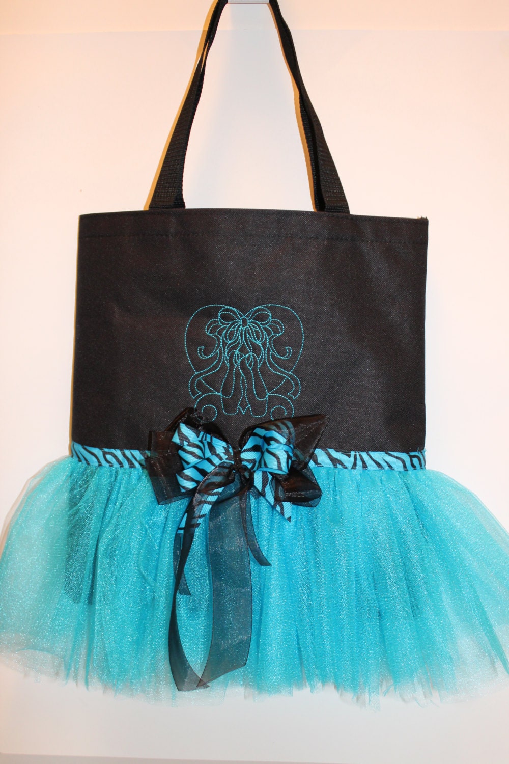 Tutu Tote with Monogram and Machine Embroidery
