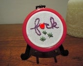 Hand Embroidered "F-ck" Mini Wall Hanging