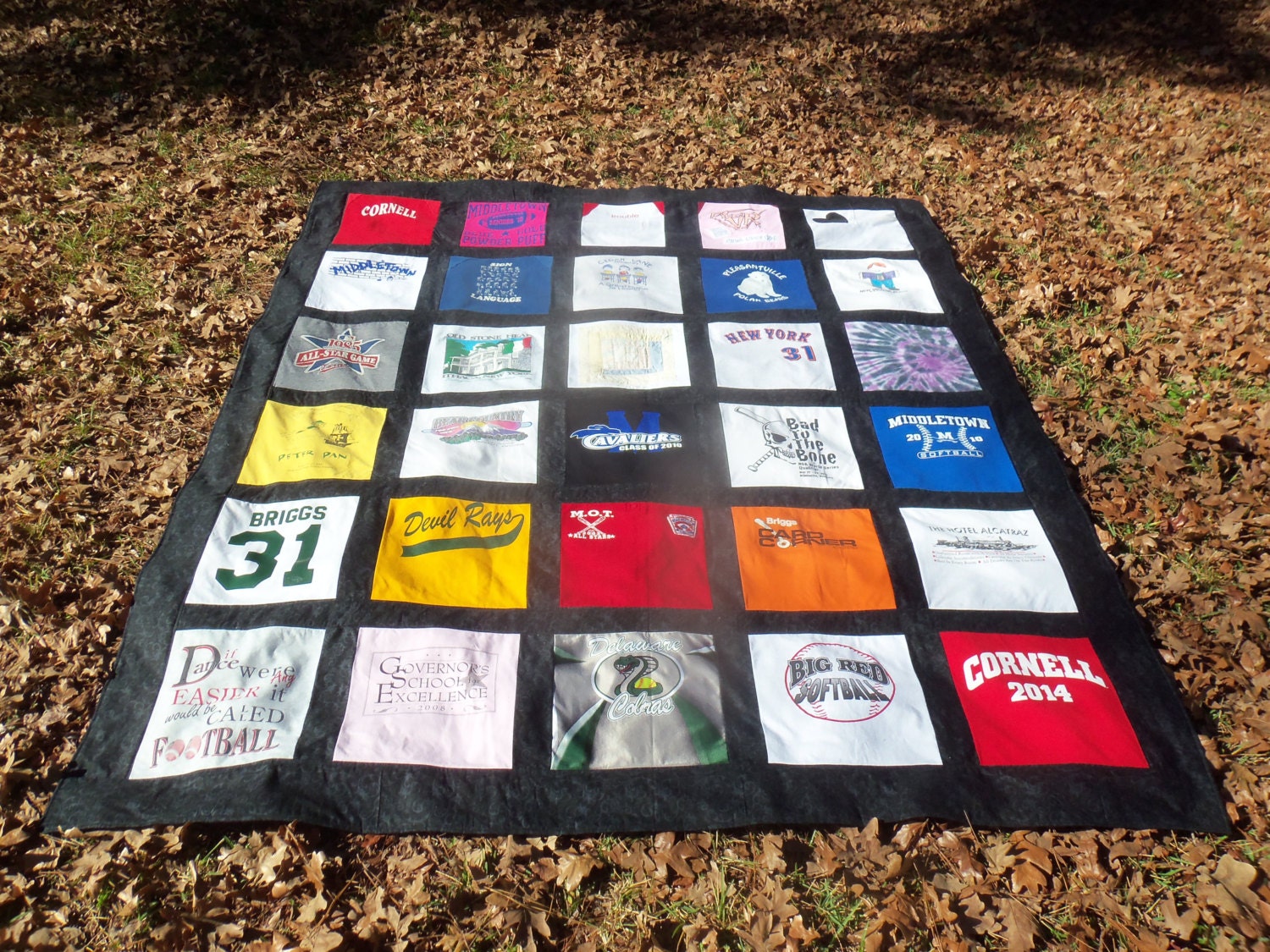 Custom Queen Size Tshirt Memory Quilt made with your own Tee Shirts 25 to 30