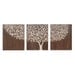 Large Tree Painting - Original Triptych Art on Canvas 50X20 - Brown Wall Art Decor - IN STOCK