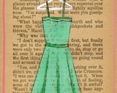 Dissect and Analyze Gossip-PRINT of an Original Painting on a Vintage Book Page