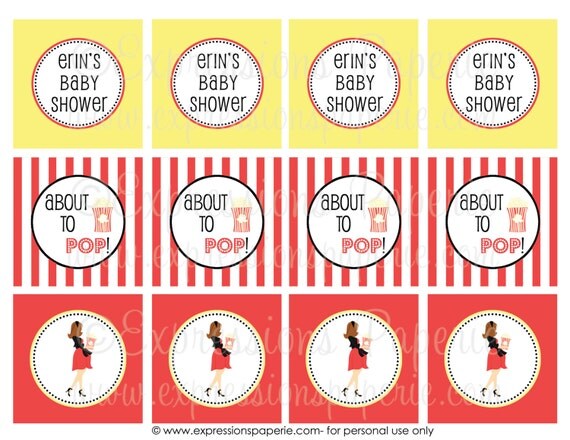 She's about to POP Mommy to Be Baby Shower Cupcake Toppers Il_570xn