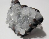 Rock Crystal Knuckle Ring size 8