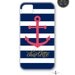 Anchor & Stripes iPhone Case - Nautical iPhone 5 Case - Anchor iPhone - Phone Case - Nautical iPhone 5 Case