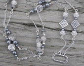 Silver and Grey Celtic ID Badge Lanyard.