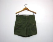 vintage boy scout army green shorts
