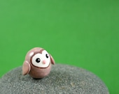 Little Barn Owl - Hand Sculpted Miniature Polymer Clay Animal