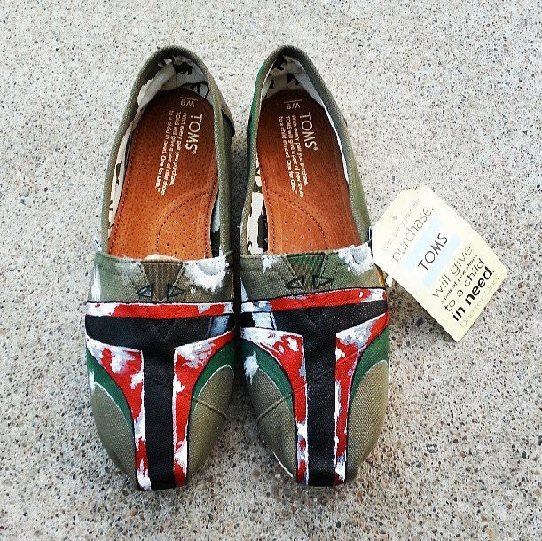 Boba Fett Toms - New Shoes Included - Made to Order - MENS / WOMENs