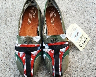 Boba Fett Toms - New Shoes Included - Made to Order - MENS / WOMENs