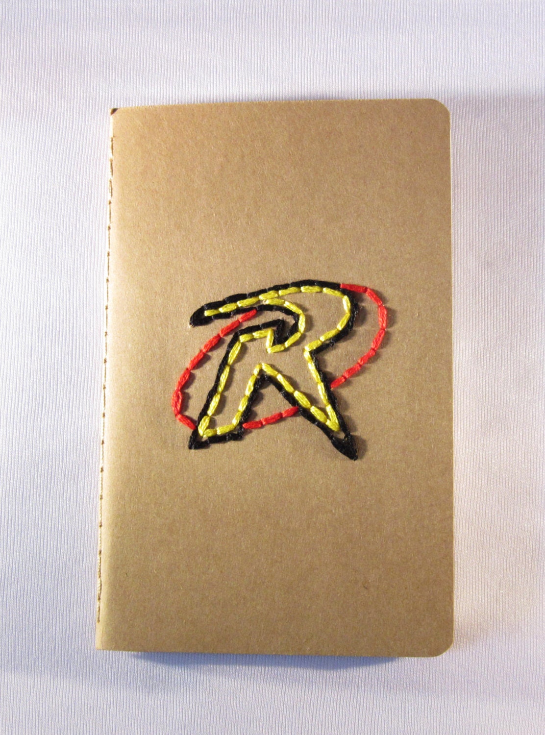 Robin Logo (DC Comics) Hand Embroidered Moleskine Notebook