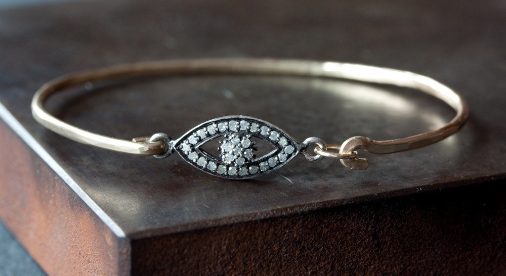 Pavé Diamond Evil Eye Bracelet