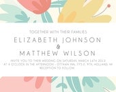 Spring Burst Custom Wedding Invitation