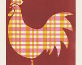 Plaid Rooster (Red)