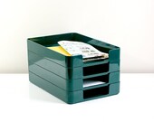 Vintage Radius One Green Paper Trays by William Sklaroff