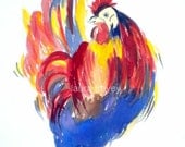 Ron the RooSTer Watercolor Print