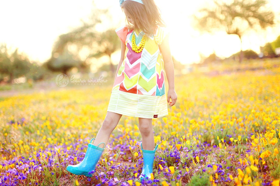 Childrens Clothing... Girls Dress....The Laura Chevron Dress...handmade childrens clothing by laken and lila