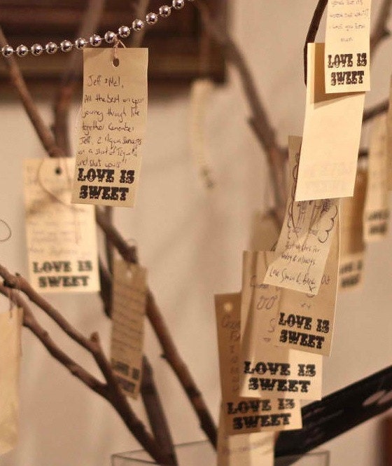 LOVE IS SWEET - Wish Tree Tags - A Set of 30