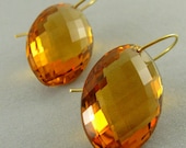 Golden Orange Citrine Earrings