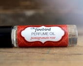 Pomegranate Rose Perfume Oil - Rosewater, Red Berries, Lemon Zest - Roll On Perfume